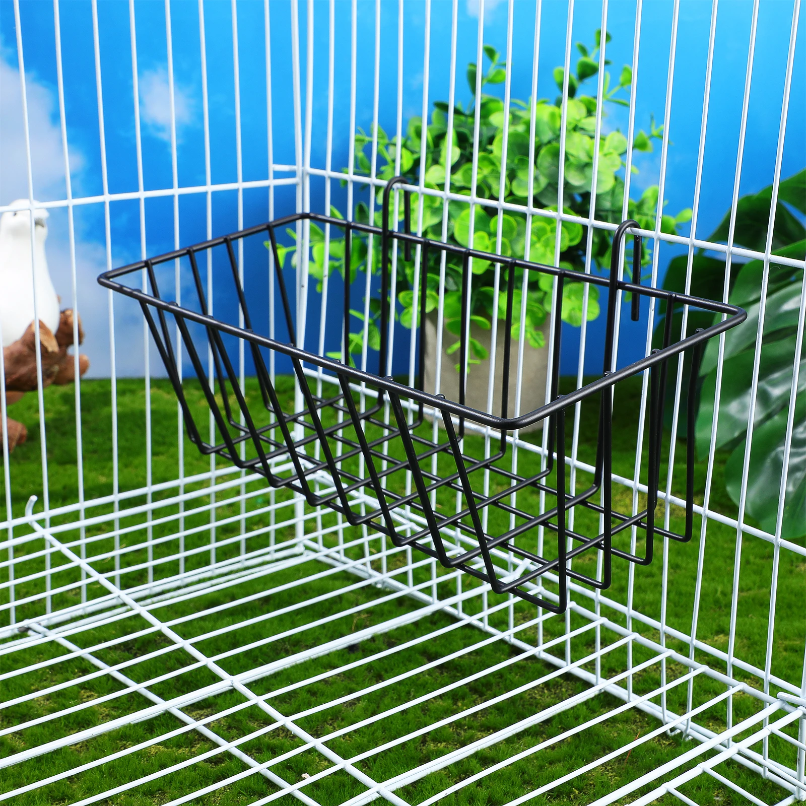 

2pcs Rabbit Hay Bite-Resistant Hanging Racks For Small Pets Multi-Function Storage Rack Pet Cage Decoration Bunny Feeder Rack