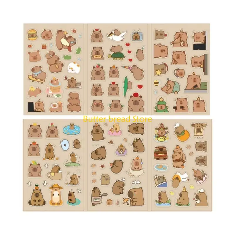 Pegatina animales animales W89C Pegatina estética resistente agua para laptop álbumes recortes