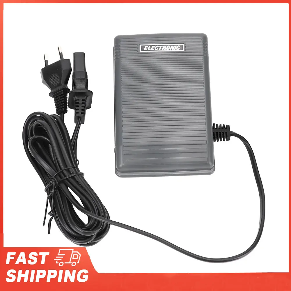 Foot Control Pedal Controller Switch & Power Cable for Brother Sewing Machine 220-240V EU Plug