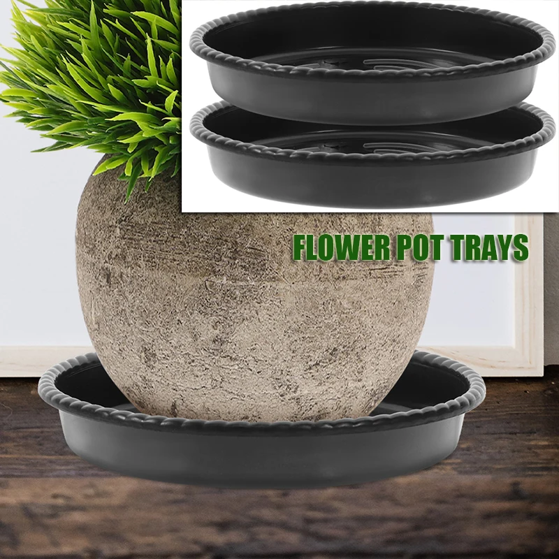 

10 Pcs Thickened Resin Water Storage Tray Round Flower Pot Windowsill Base Drip Planter Saucers for Potted Plants Platters