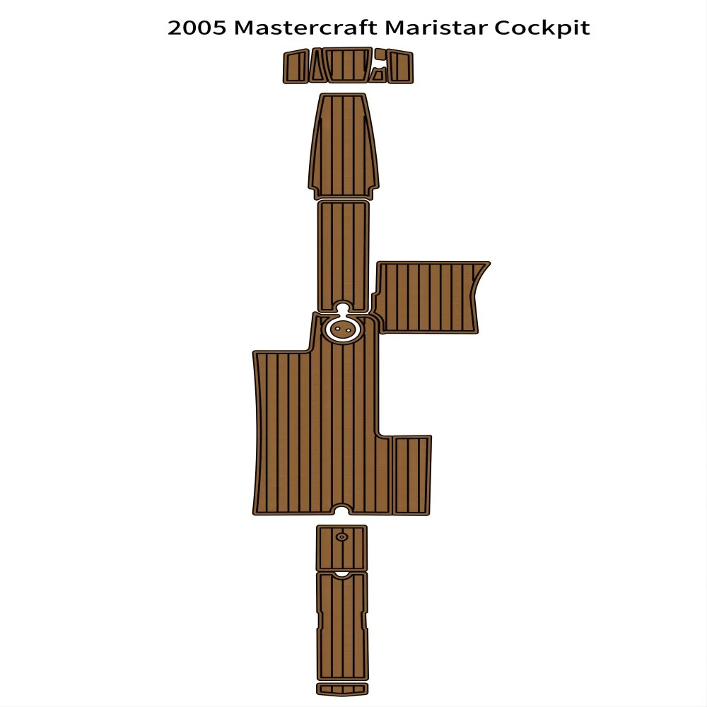 

2005 Mastercraft Maristar Cockpit Pad Boat EVA Foam Faux Teak Deck Floor Mat