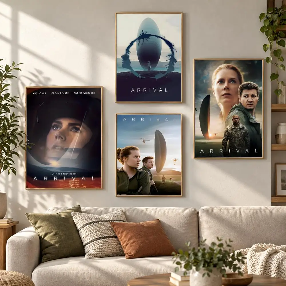 Arrival Sci-Fi Mystery Movie Atmospheric Alien Scenes Poster Contemporary Wall Art Print for Bedroom & Living Room, Unframed