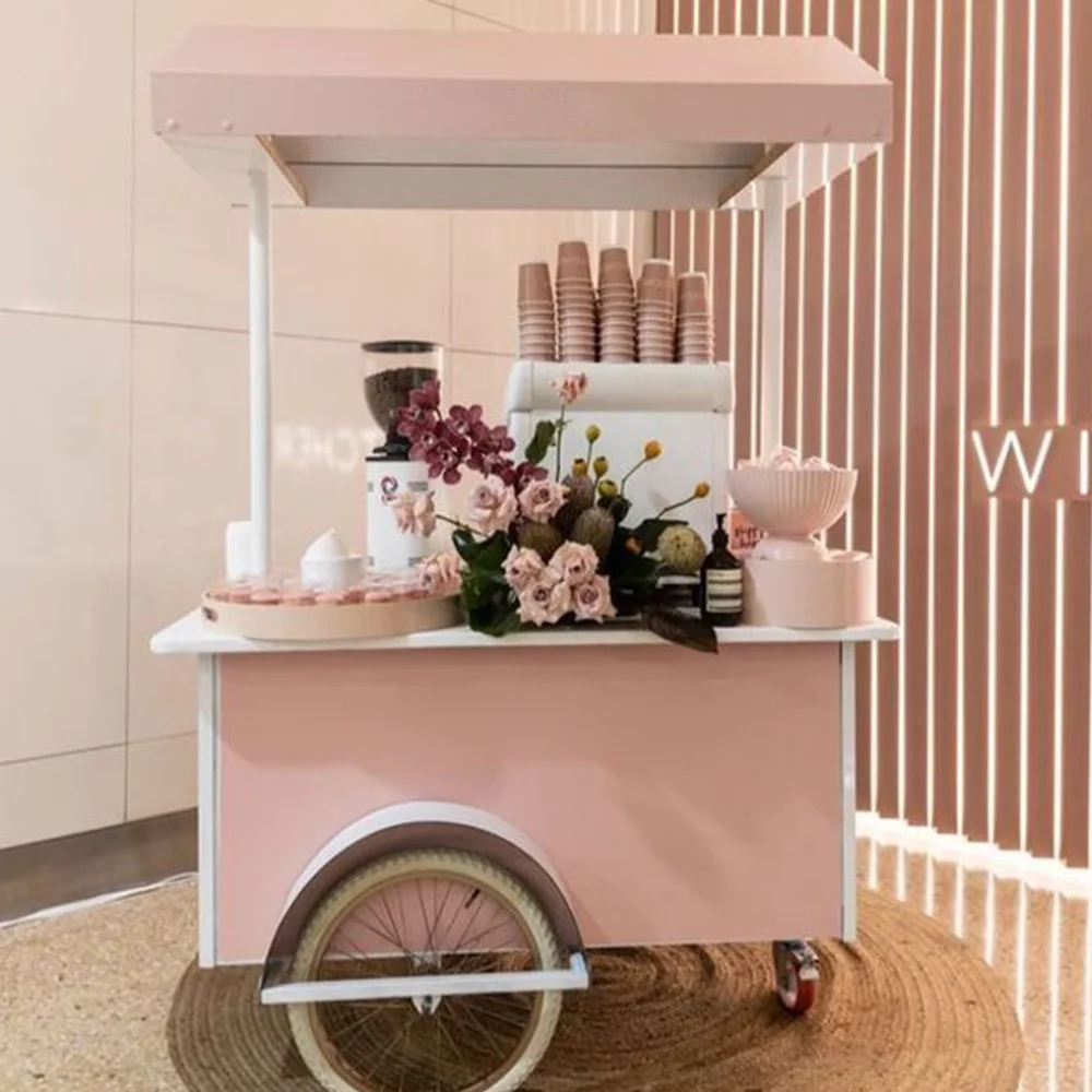 R*-Ice Cream Cart Food Trailer Fast Food Snack Food Multi-Scene Event Wheels & Custom Fiberglass Wedding Mobile Candy