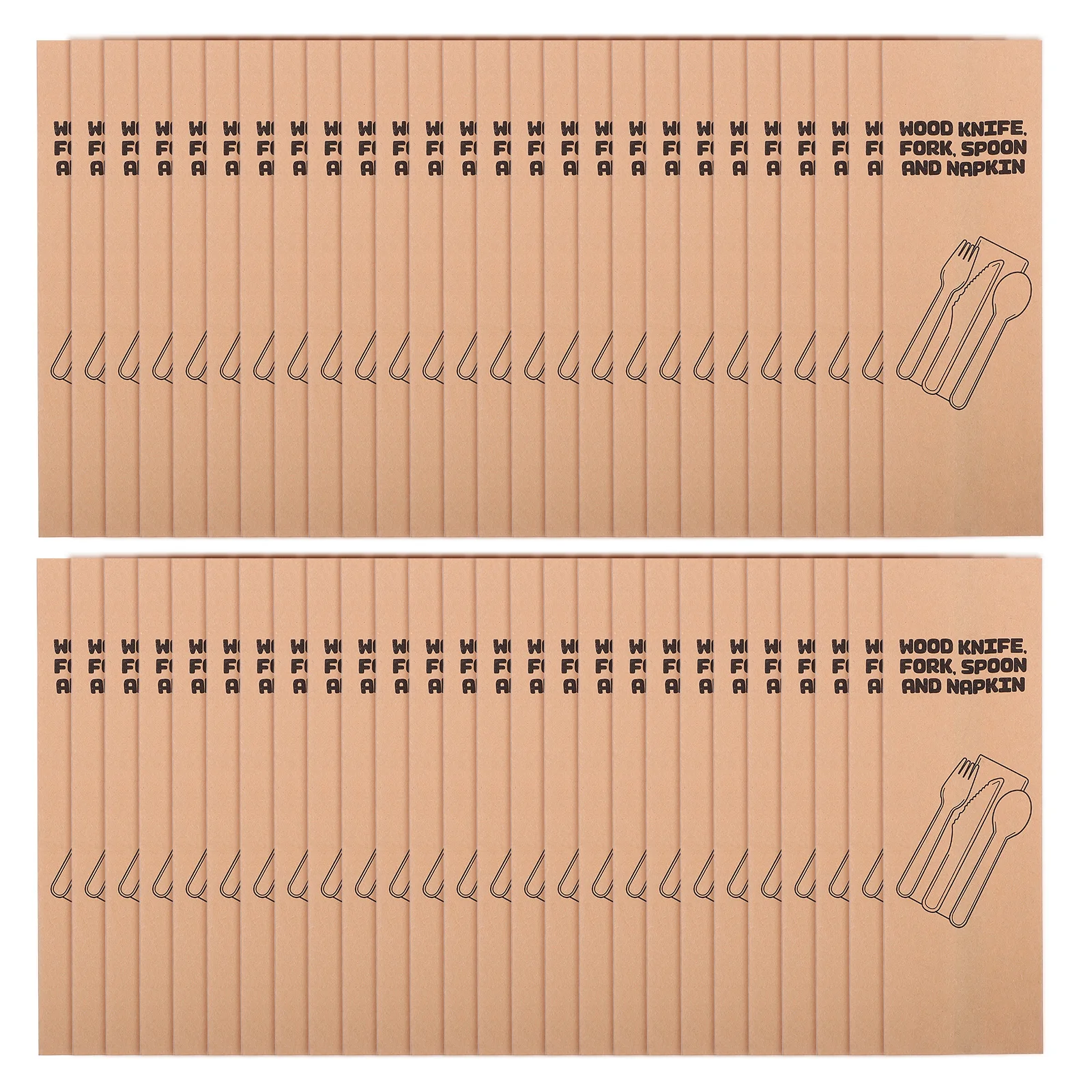 

100 Pcs Kraft Paper Cutlery Bags Disposable Spoon Holder Kitchen Utensils ganizer Silverware Wraps Packaging Household Storage
