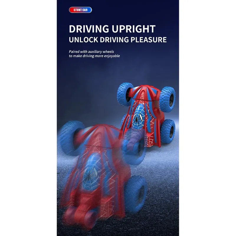 

Радиоуправляемый краулер A63T-Spider для детей 4-7 лет, для мальчиков - Cool 360 ° Радиоуправляемая машинка Flip Fast Stunt& 4WD с светящимися колесами – подарок на день рождения