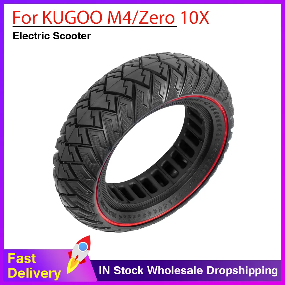 

10*3 255*80(80 65-6)Off-road Tubeless Solid Tire Explosion-proof for KUGOO M4 Pro VSETT10+ Zero 10X Electric Scooter Kaabo Parts
