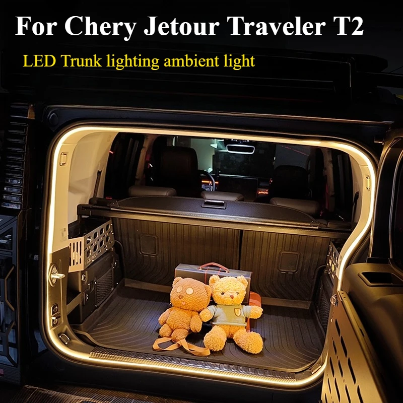 

For Chery Jetour Traveler T2 Rear Trunk LED Light Bar Strip Trunk Interior Brightening Decorative Lamp Strip Automatic Light