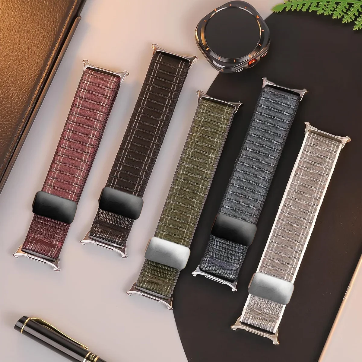 Sports Trail Band for Samsung Galaxy Watch Ultra 47mm Nylon Loop Strap Correa for Samsung Galaxy Ultra 47mm LTE No Gaps Bracelet