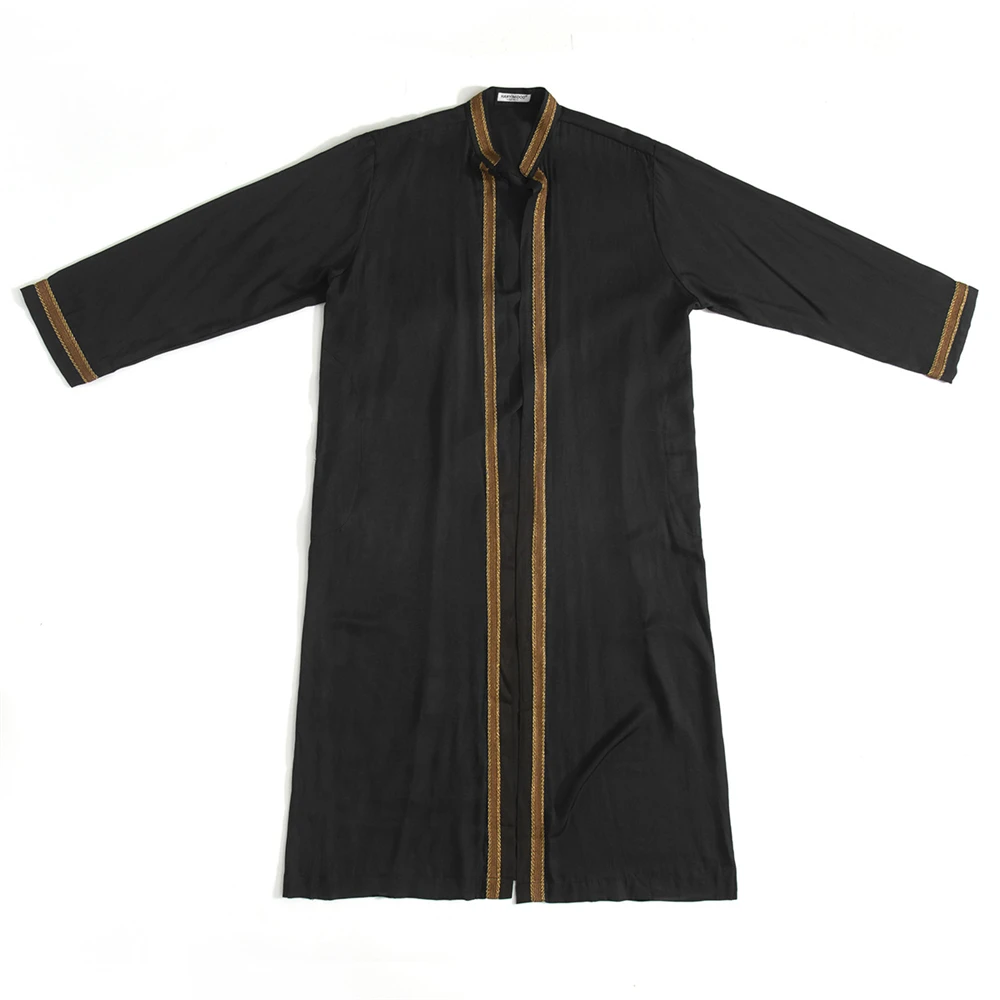 Ramadan Arabic Robe Kimono for Men Muslim Islamic Traditional Clothing Abaya Dress Kaftan Eid Abayas Jubba Thobe Thobe Jalabiya