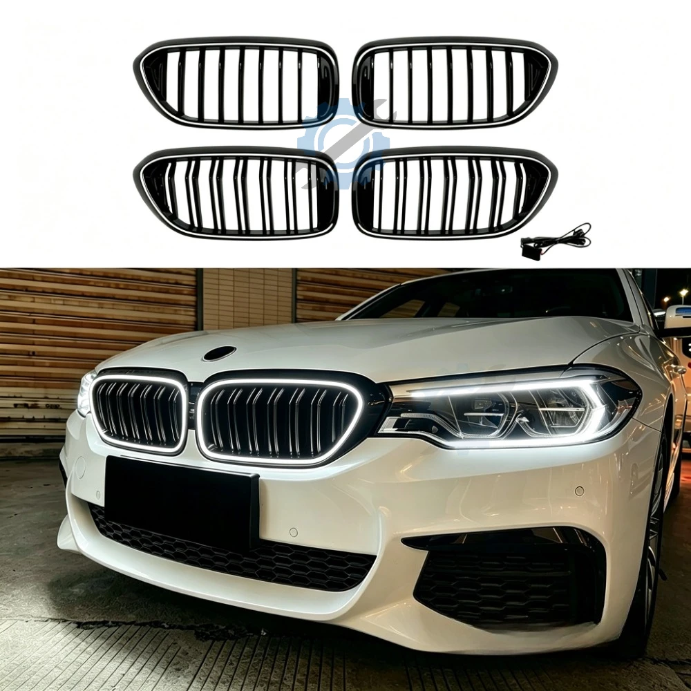 

Подходит для BMW 5 серии G30 G31 (ранние модели 2017-2020 годов) — светодиодная решетка радиатора с подсветкой, тюнинг-модификация.