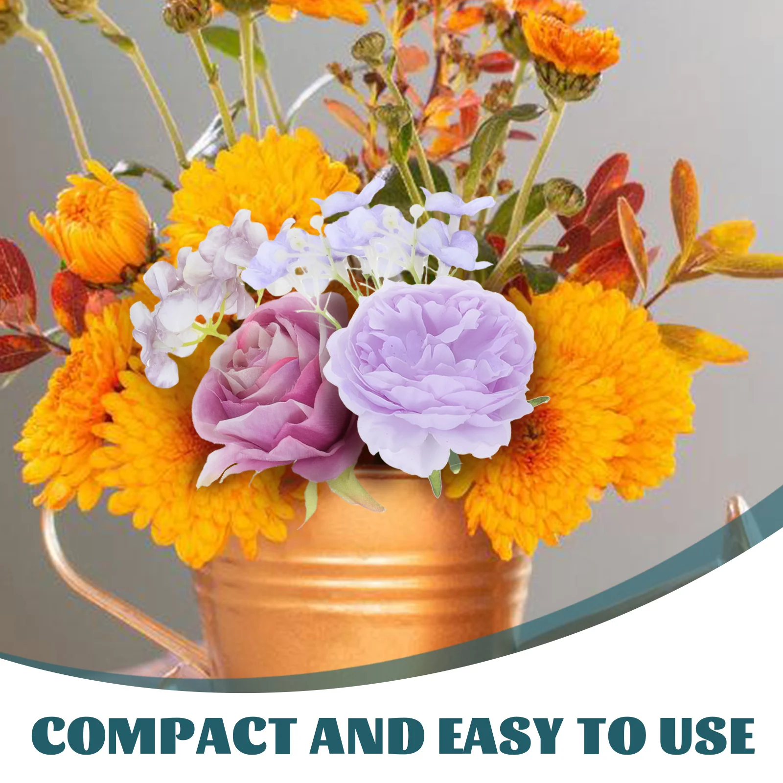 1Set Mini Künstliche Blumen DIY Kit Faux Realistische Kleine Blumen für Hochzeitssträuße Home Decor Handwerk Blumenköpfe Künstlich