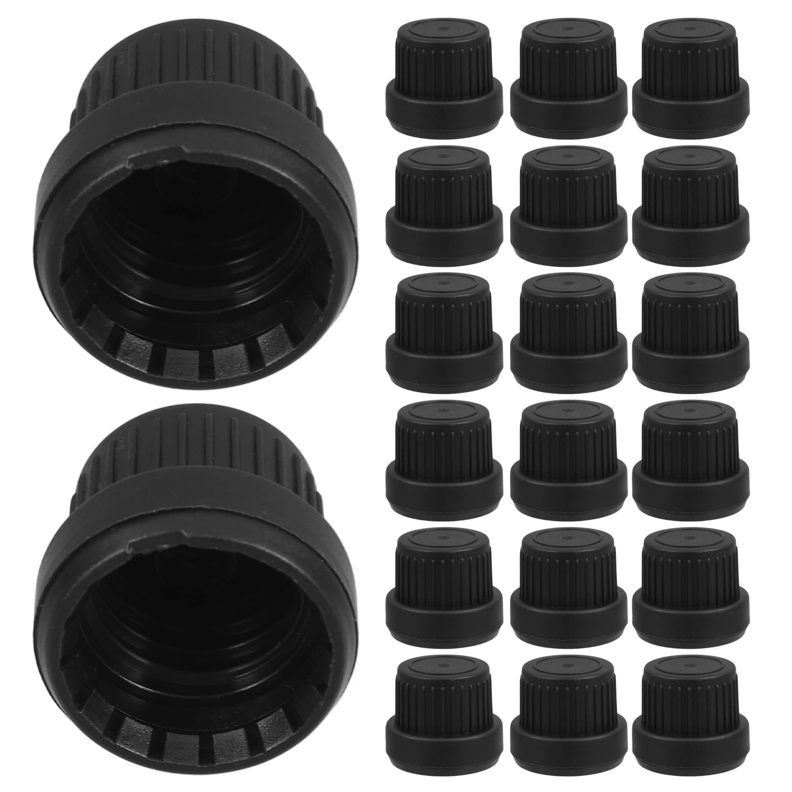 

30pcs Essential Oil Bottle Dispenser Replacement Lid Perfume Bottles Leak-Proof Pp Caps Reusable Sealing Cap For Glass Bottles