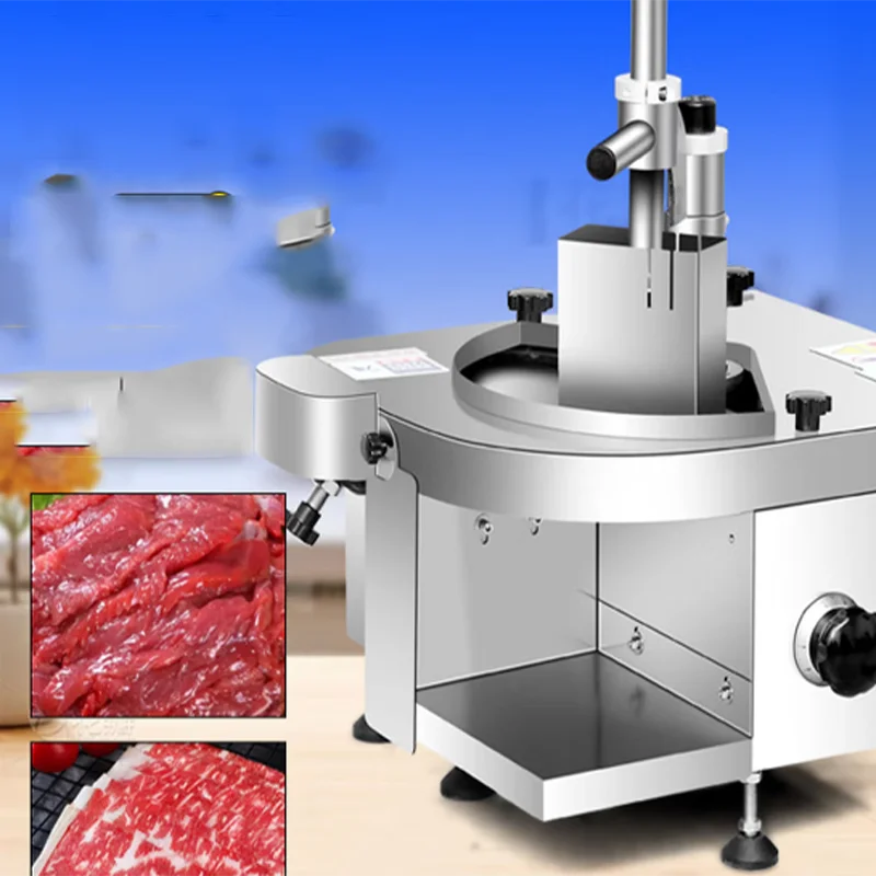 Commercial Automatic Electric Meat Slicer Stainless Steel Easy Cleaning Noise Reduction Fresh Meat Cutter Essential