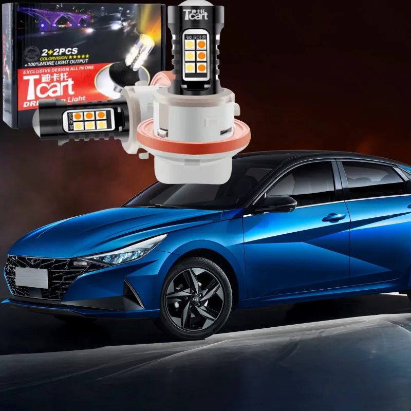 

Автомобильные светодиодные аксессуары Drl для Hyundai Elantra Accent Sonata Tucson Ix35 Ix25 Santa Fe, дневные ходовые огни, указатель поворота