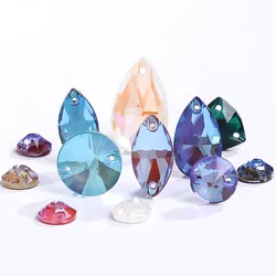 Mix Sew on Rhinestone for Dress Clothing Decoration Shiny Sewing Crystal Beeds for Crafts Flat back Stone For Sewing