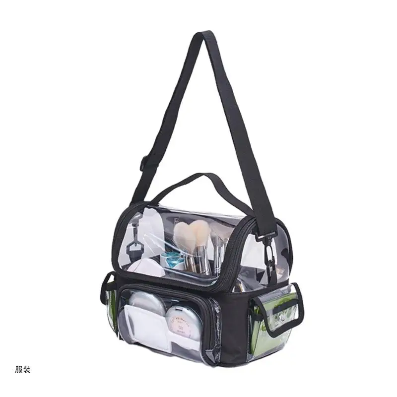 D0UD Versatile Makeup Storage Case Cosmetic Bag with Removable Dividers for Women
