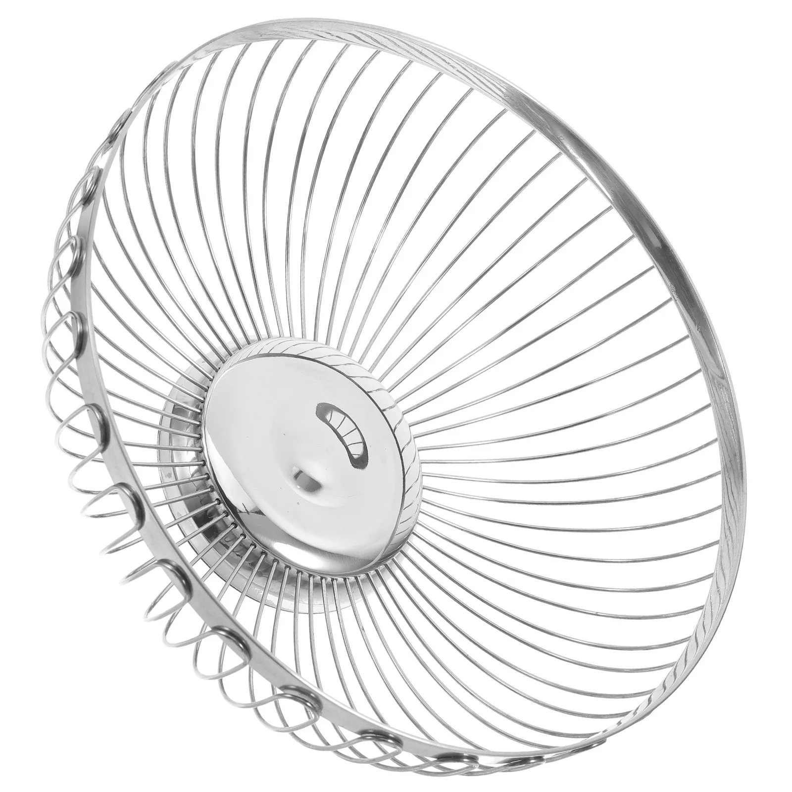 

Stainless Steel Fruit Basket Hollow Wire Design For Kitchen Home Hotel Large Capacity Storage Vegetable Egg Snack