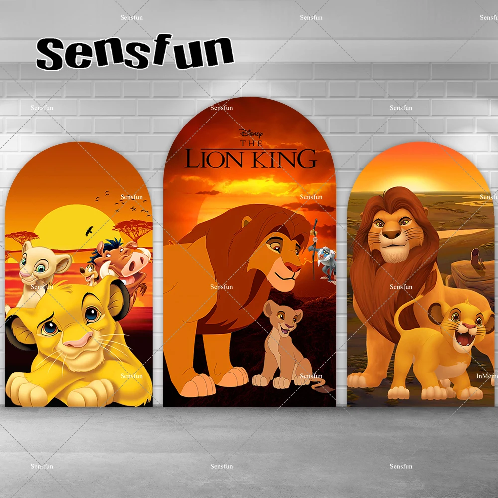 

Sunset Lion King Simba Arch Backdrop Chiara Wall Party Decors Boys Baby Shower 1st Birthday Party Background Arched Banner