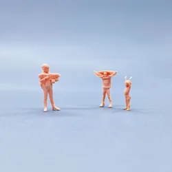 1/64 1/43 Figurines Scale Model Resin Three Children Uncolored Miniatures Diorama Hand-painted W216