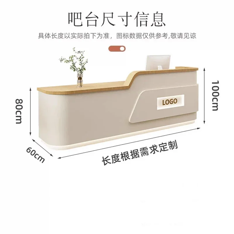 Customization Creative Beauty Salon Reception Desk Drawers Design Reception Desks Escritorios Recepción Hotel Office Furniture