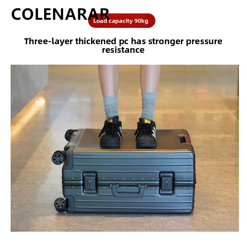 COLENARA Cabin Suitcase Multifunctional Women's Trolley Case ABS+PC Boarding Box 20