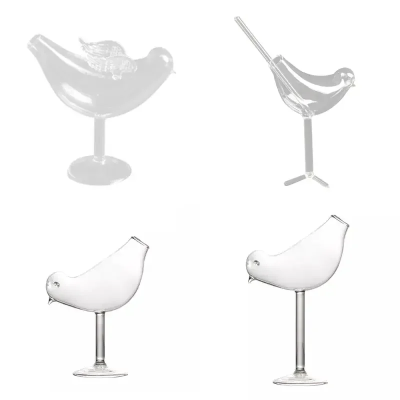 Multipurpose Bird Glass Clear Wine Glasses Delicate and for Creative Look Durable Goblet Tools Crystal Drinking Cup Drin