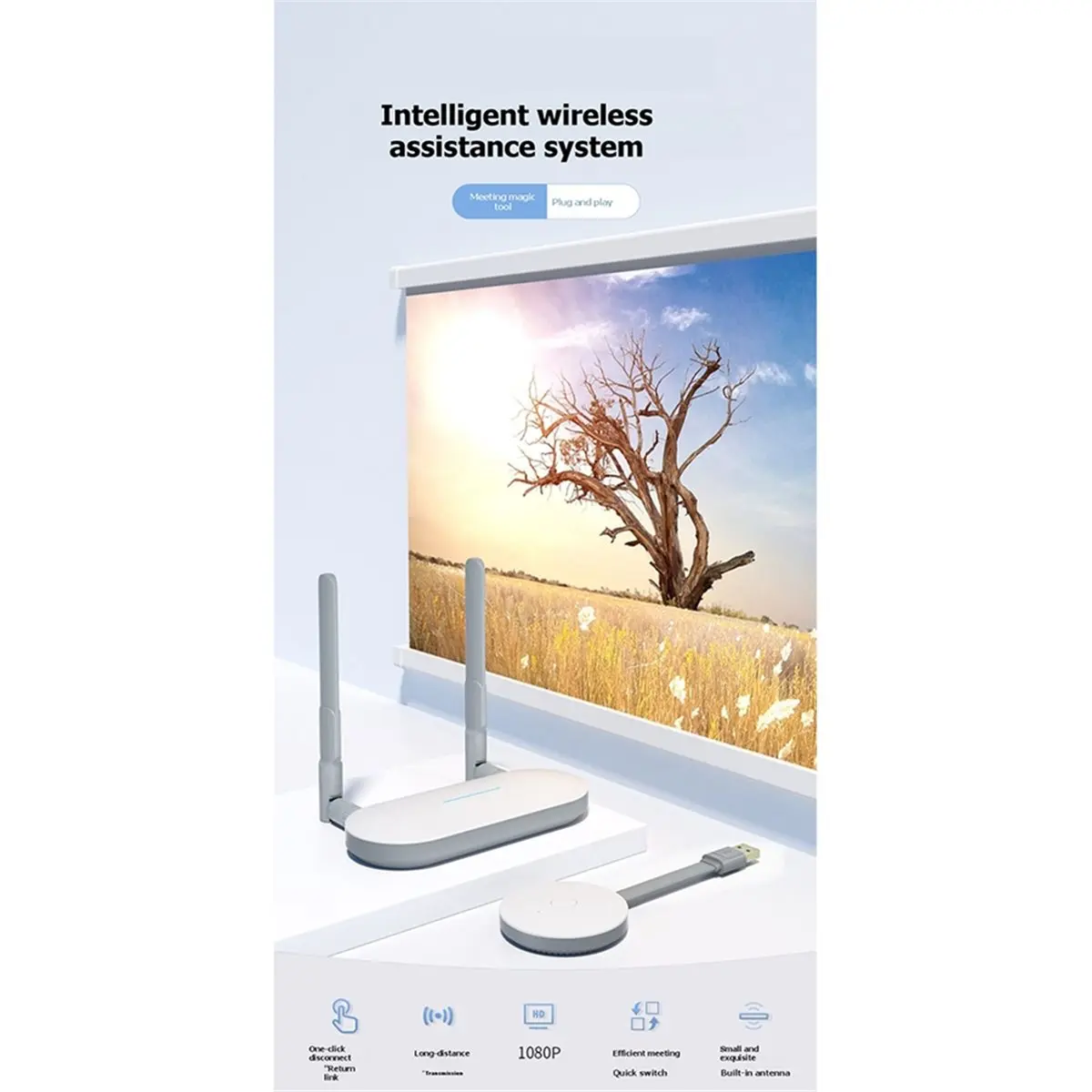 50m 5G -Compatible Wireless Extender WiFi Display Dongle Long Range -Compatible Video Transmitter Receiver Kit