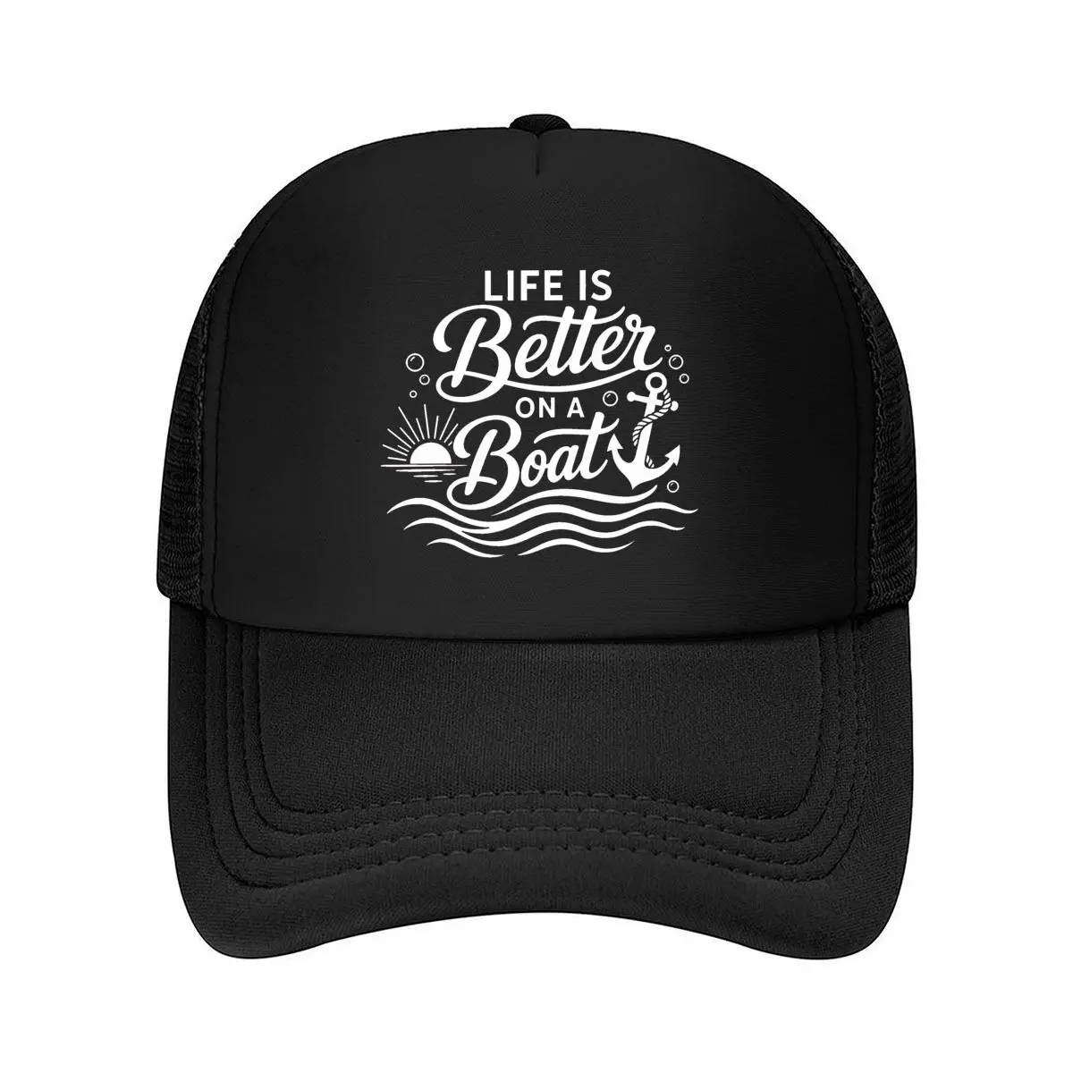 Life Is Better On Water Mesh Baseball Cap Hip Hop
