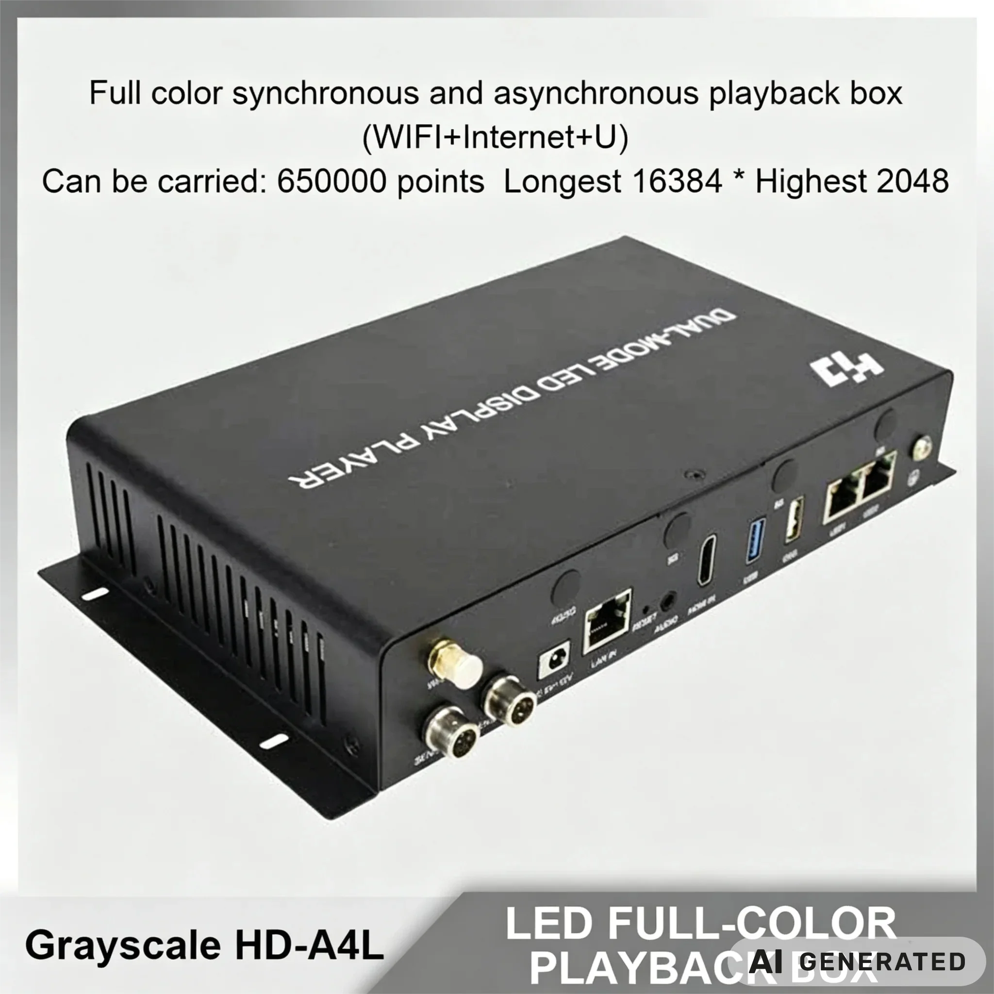 HD-A4L Asynchronous LED Controller WiFi Control System for Full Color LED Display Support Phone APP Remote