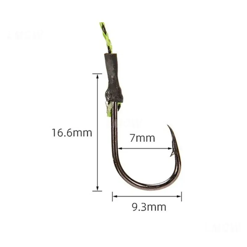 1/3PCS Fishing Gear Larger And Fuller Fish Hook Size 16.6mm × 9.3mm Hook Width 7.0mm Fishing Artifact Fishing Equipment Olive