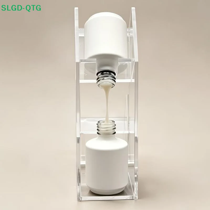 Hot Acrylic Nail Polish Inverter Stand Transparent Storage Display Stand Heart Design Nail Polish Bottle Holder, Nail Art Tool