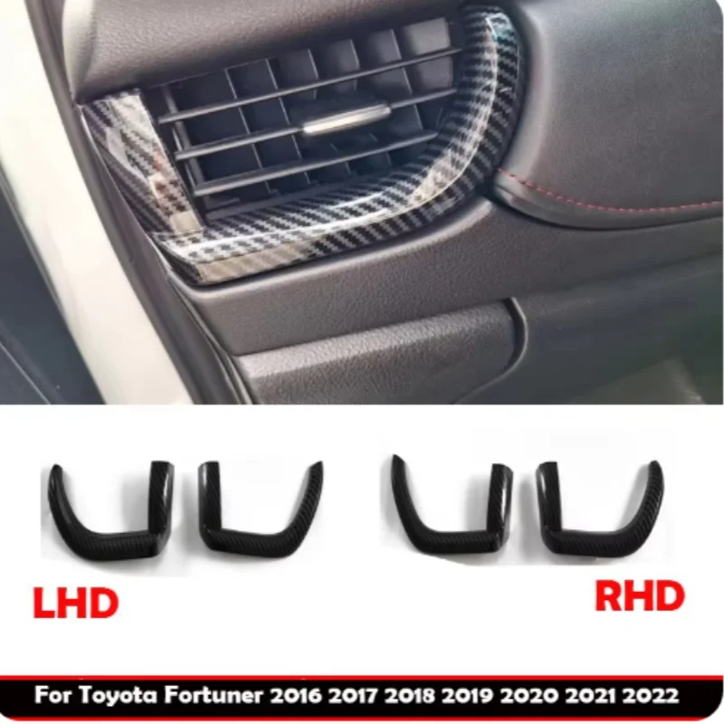 

LHD RHD For Toyota Fortuner 2016-2022 ABS Front Side Dashboard Air Conditions Outlet Cover AC Vent Frame Interior Accessories