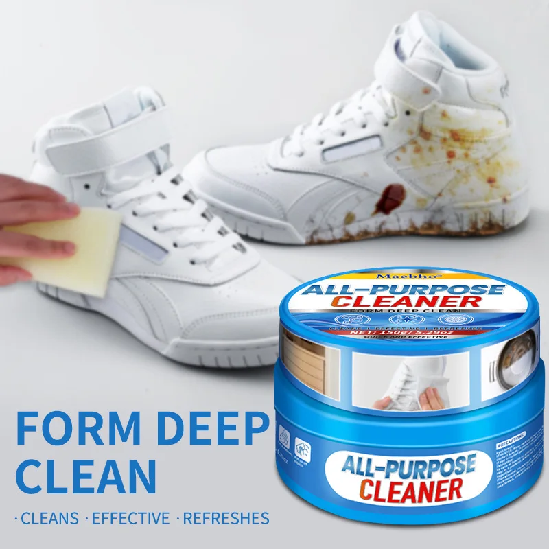 Multifunctional cleaning paste for white shoes, no need to brush, decontamination cleaning paste, leather care with brush