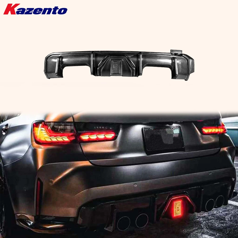 

For BMW M3 G80 G81 M4 G82 G83 2020-2024 Dry Carbon F1 Style Rear Bumper Diffuser Lip