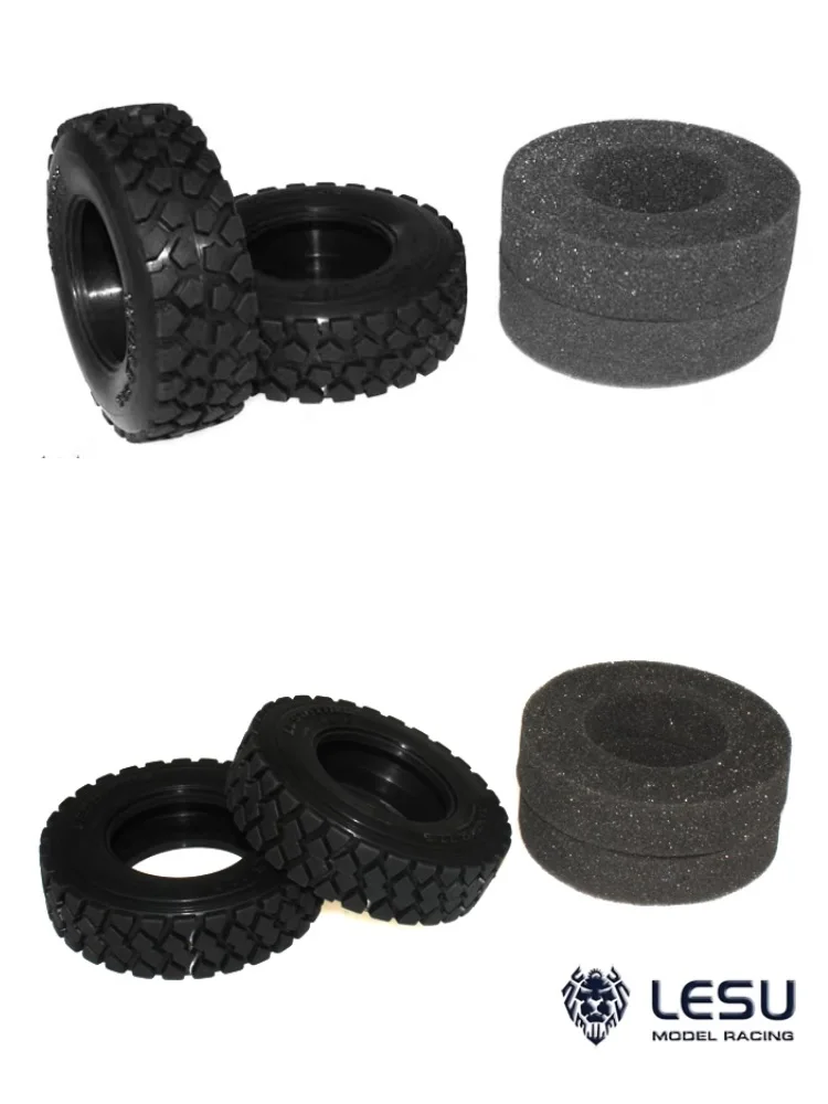 Lesu für 1/14 Truck Tamiya Trailhead Gravel Reifenhaut Schlamm-Kipper 85mm Durchmesser Reifenmodell RC-Zubehör – Detail 1