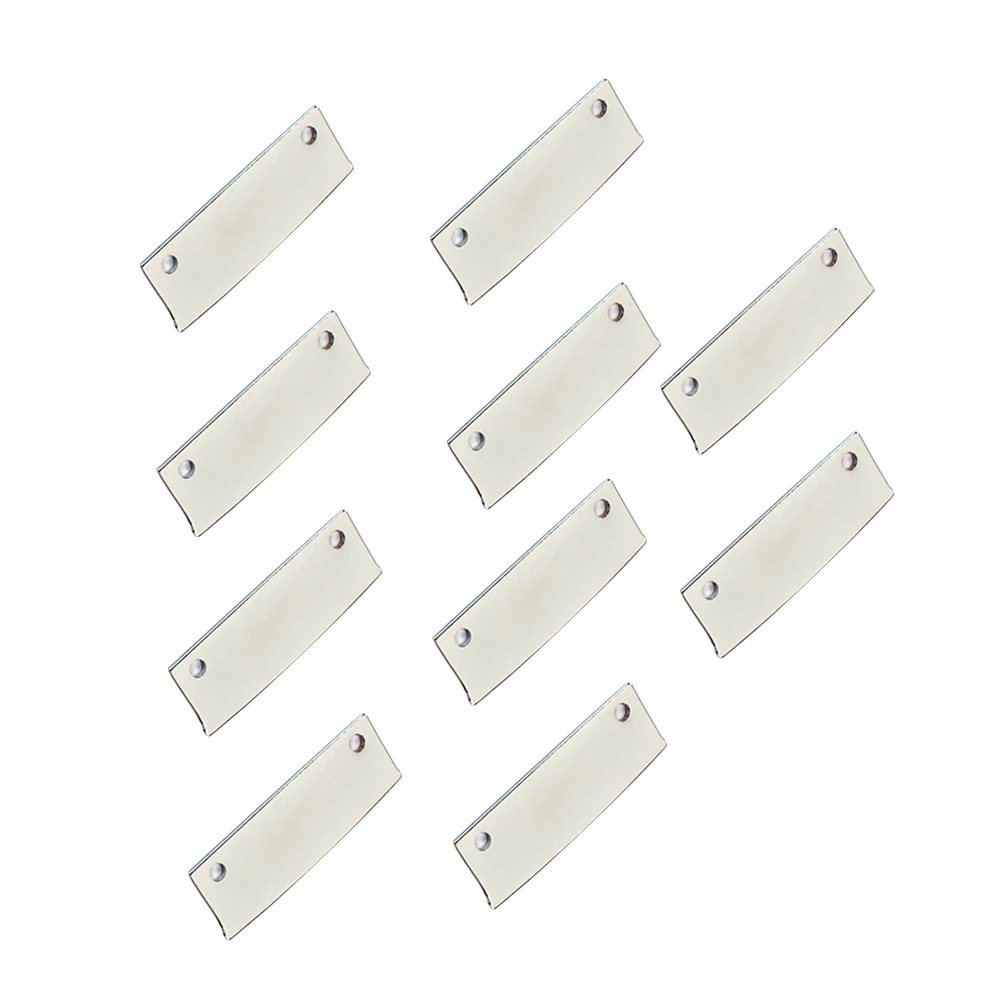 

10 pcs Humbucker Pickup Rail Blades Silver Pieces for Guitar Bass DIY Replacement Accessories Fatter Sound