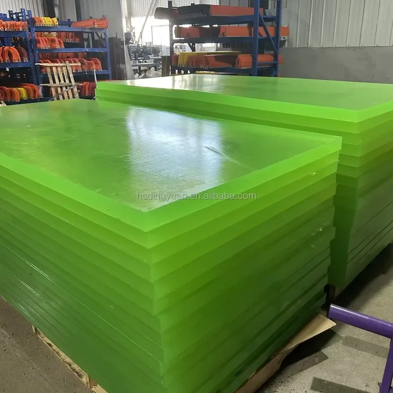Custom Size Polyurethane Elastomer Sheet, Tough Urethane Plate for Chute Liner, Skid Plate and Material Handling Industry
