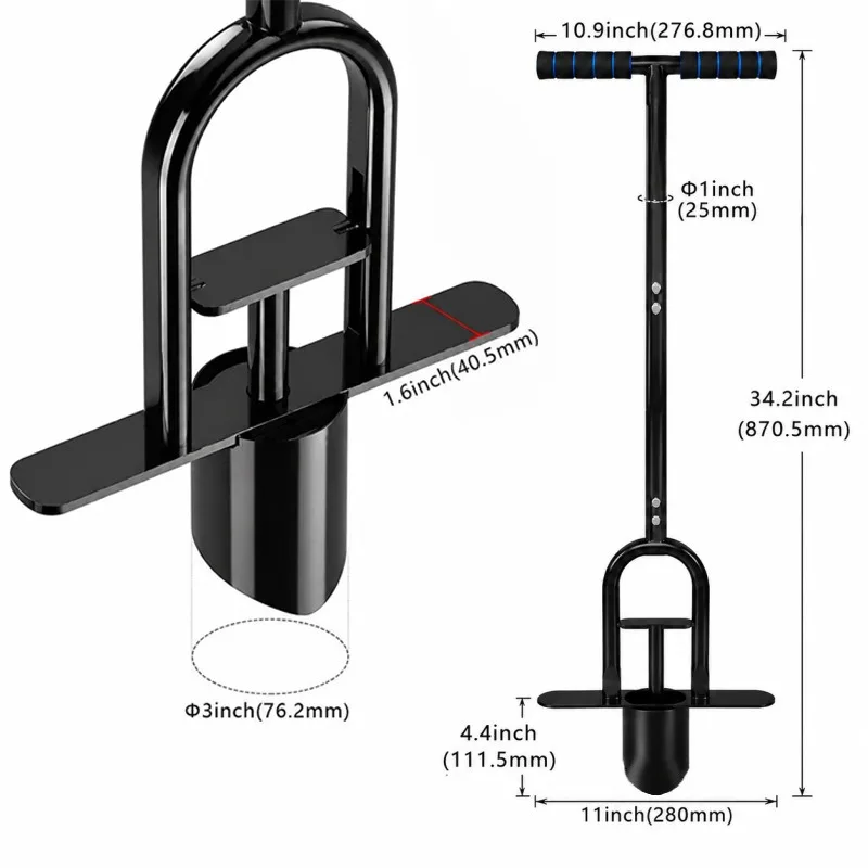 Long-handled  Shovel Punching Hole Digger Garden Agricultural Multi-functional Bulb Seedling Plant Transplanting Tool