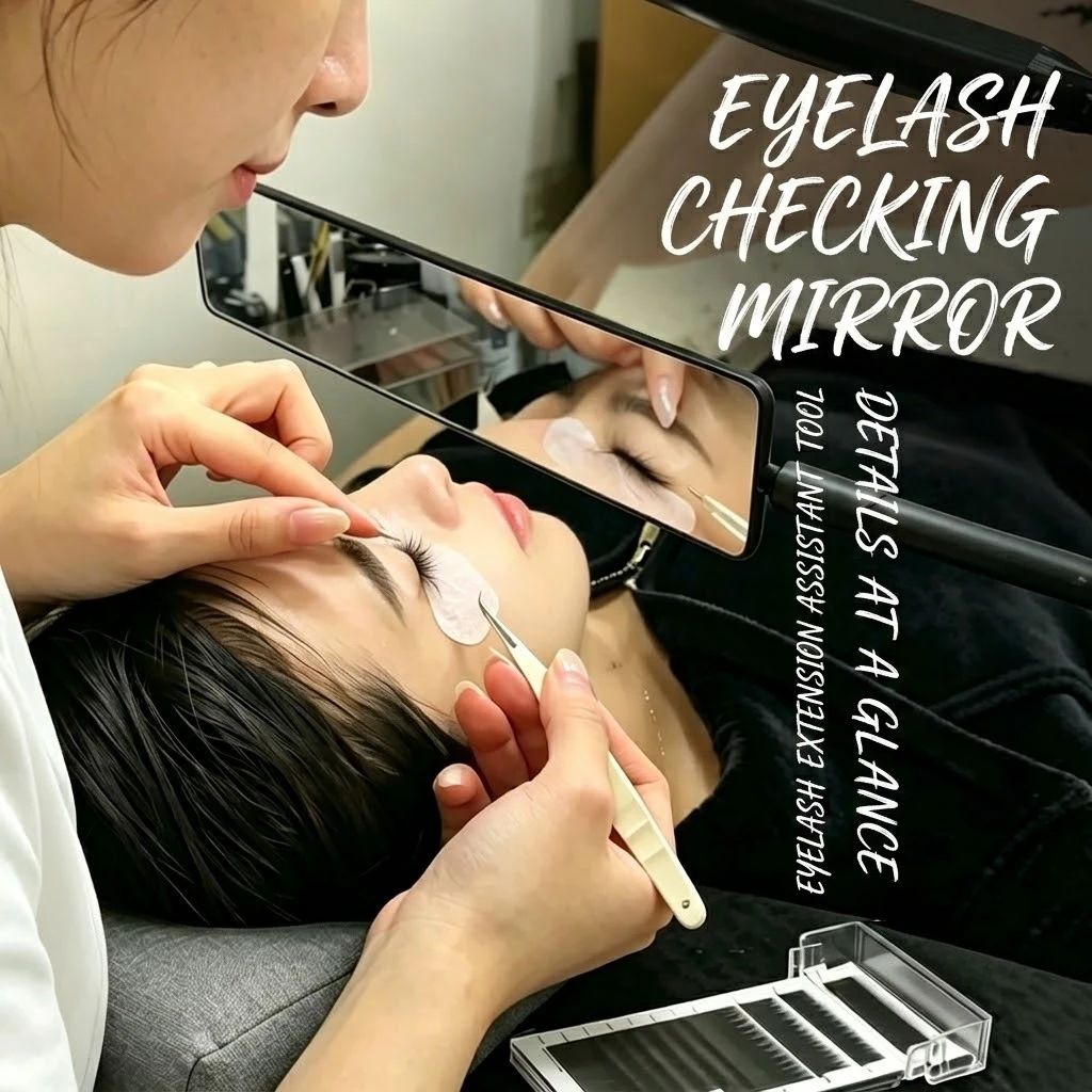 New Eyelash Extension Mirror Adjustable Lash Inspection Mirror Prevent Root Lifting Makeup Auxiliary Tool for Lash Tech Supplies - view 6