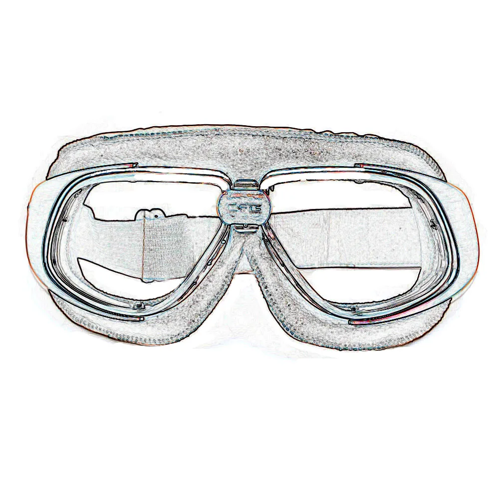 BJMOTO Man/Women WWII Vintage Motorcycle Leather Glasses Masque Motocross Off-Road Flexible Cycling Eyewear For Helmets Sport