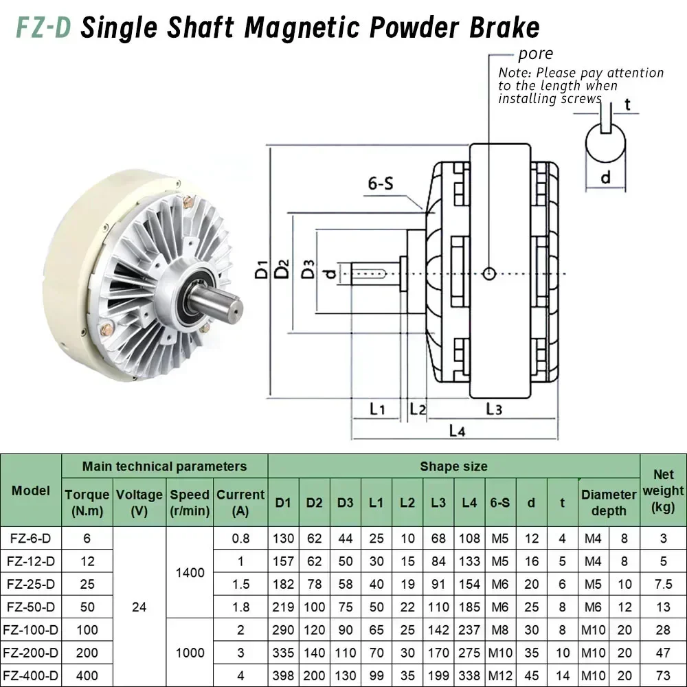 Kit regolatore di tensione del freno a particelle magnetiche DC24V con freno a polvere magnetica da 0,6 kg-40 kg Sganvolgimento per tessuti/macchina confezionatrice