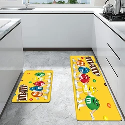 Home Entrance Doormat M&M Candy Snack Kitchen Carpet Living Room Rugs Foot Carpets Bathroom Rug Floor Mats Non-slip Hallway Mat