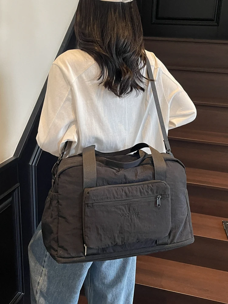 

Lightweight Portable ort Trip Fitn Bag Women's Handheld Travel Bag Busin Trip Storage Lage Bag with Expandable Cap...