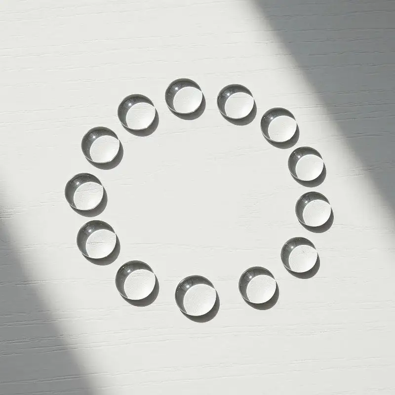 Clear Glass Cabochon Flat Back Transparent 10/50 Pcs 6-40mm Round for DIY Jewelry Pendant Craft Making Accessories