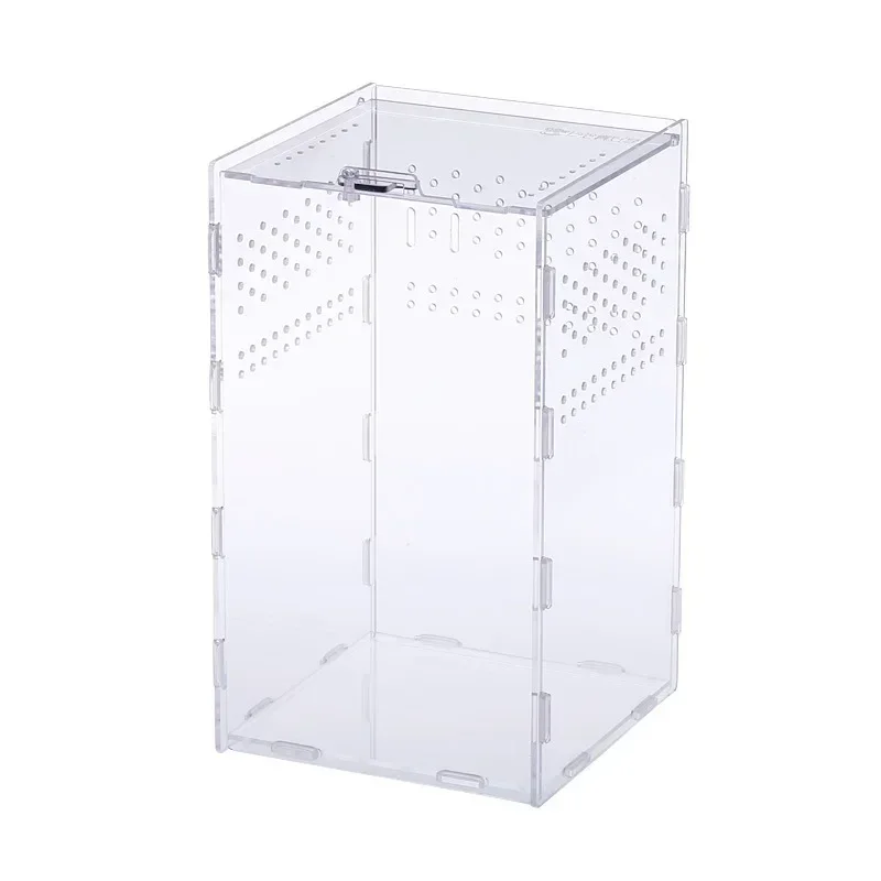 Acrylic Transparent Reptile Terrarium Breeding Box Turtle Cage Nano Arboreal Tarantula Enclosure Dearded Dragon Reptiles Habitat