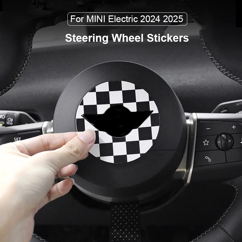

Стильные кожаные автомобильные наклейки на руль для Mini Countryman U25 F65 F66 F67 Cooper S E SE J01 EV 2024 2025 3D