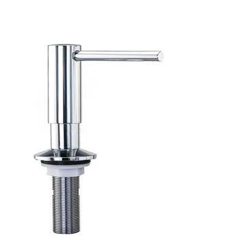 17oz Brass Hand-Pressed Sink Soap Dispenser Chrome with Brass Dental Tube Premium Quality Easy Refill Elegant Design