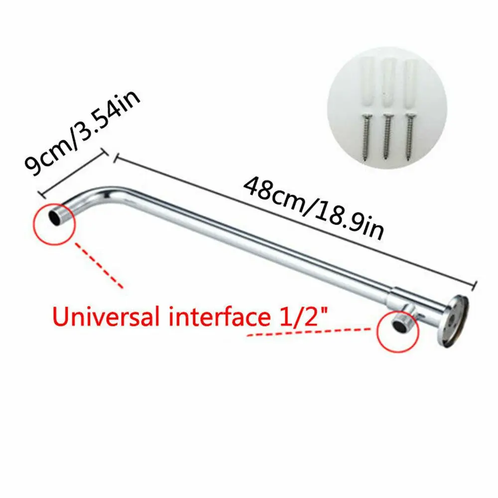 

Нержавеющая сталь с основанием, аксессуары для ванной комнаты, удлинитель для душа, стержень спринклера, настенная удлинительная насадка для душа