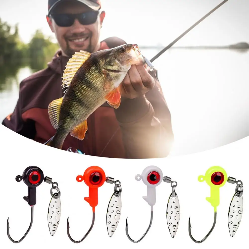 Flexible Rotating Barb Fishhook Sharp 360-degree Rotating Fishhook 25pcs/box Fishing Lures Kit with Single Hook for Crappie