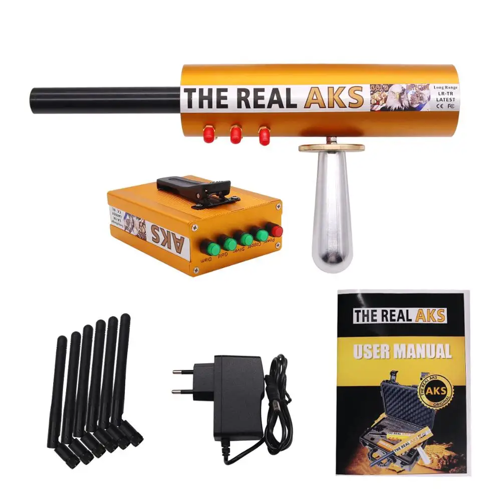 

The Real AKS Gold Long Range Gold Detector with 6 Antennas Plastic Case for Gold Silver Gem Diamond Golden